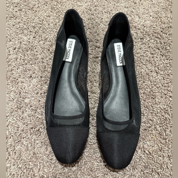 Steve Madden Blair Black Flats Mesh , size 9.5 - Picture 1 of 6
